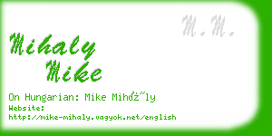 mihaly mike business card